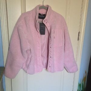 Fabletics Blush Pink Sherpa Jacket